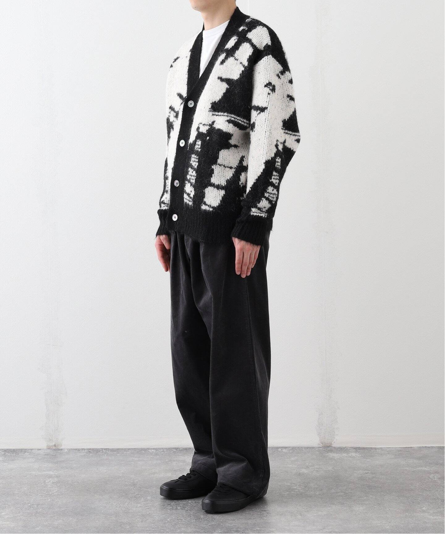 ルーズジャガード アブストラクト カーディガン（カーディガン
