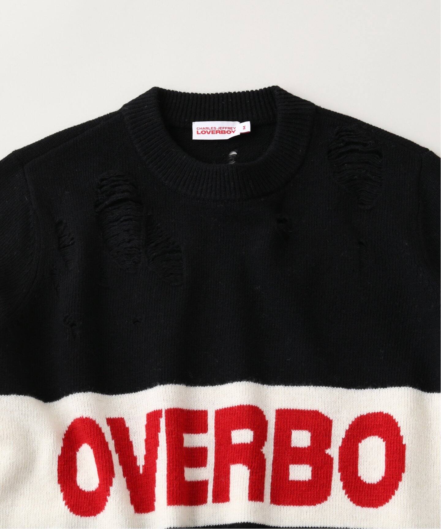 Charles Jeffrey LOVERBOY】 DISTRESSED LOVERBOY LOGO JUMPER（ニット 