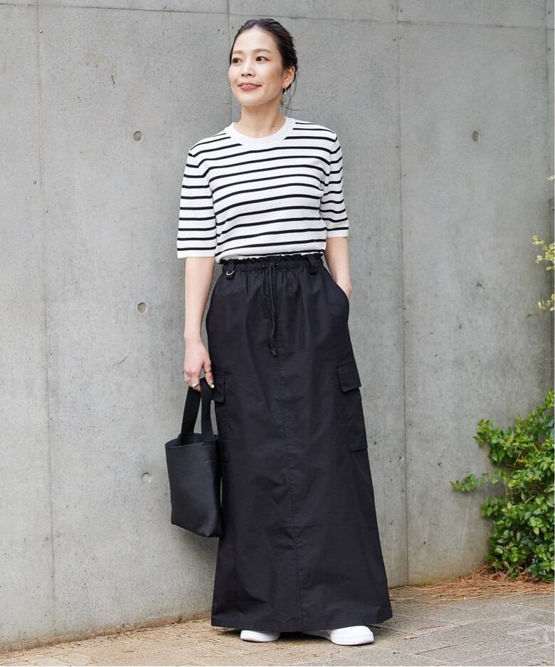美品 AP STUDIO ロングワンピース 半袖 ロング マキシ丈 ブラック 黒 