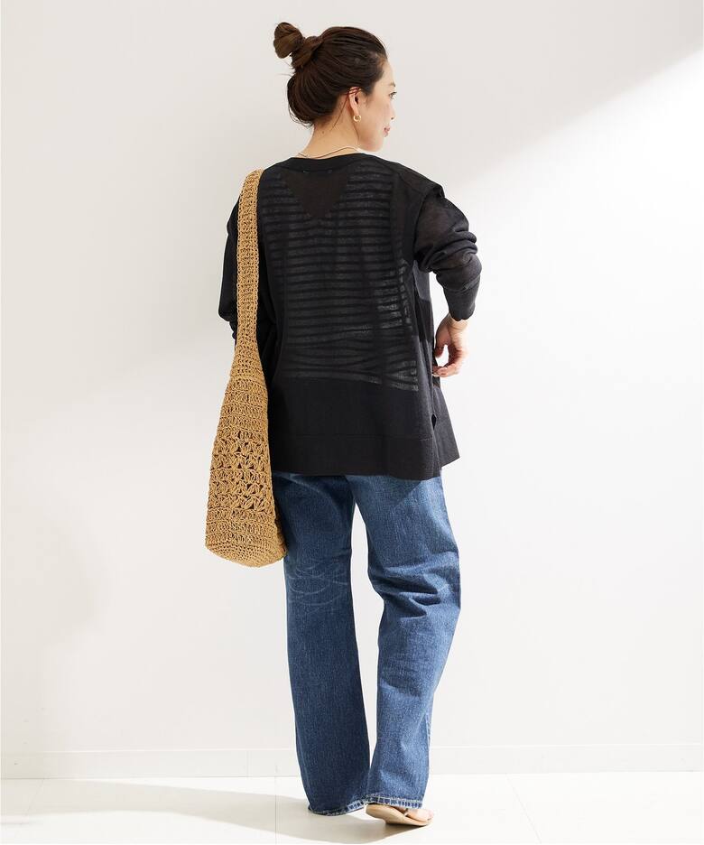 リネン混シアーカーディガン（カーディガン）｜B.C STOCK（ベーセー  