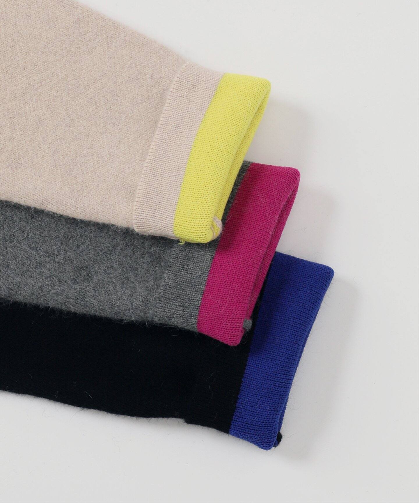 追加3》2層スムース編みニットブルゾン（カーディガン）｜B.C