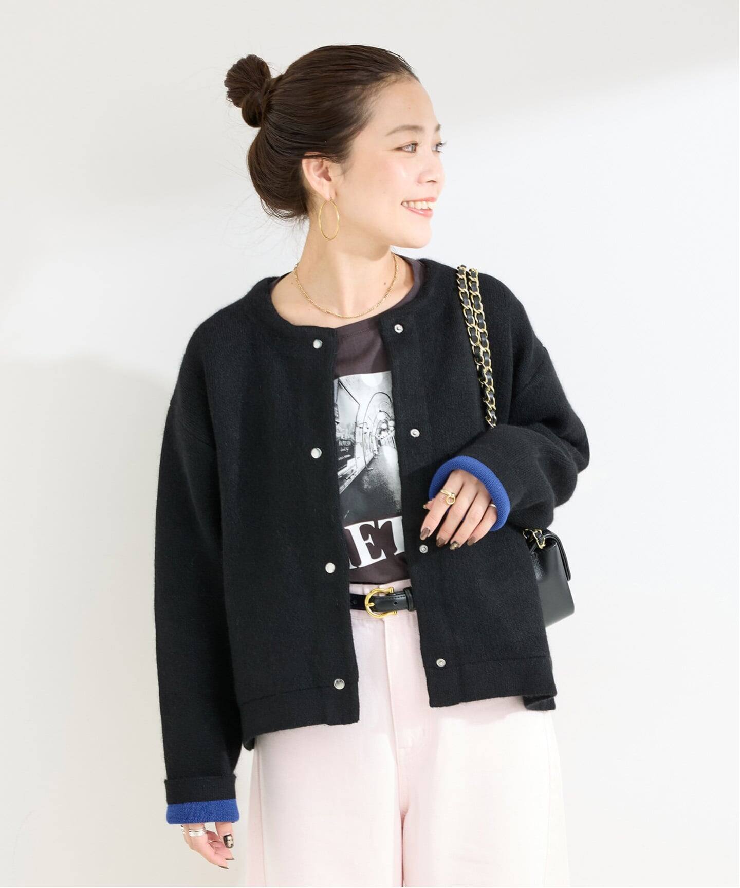 追加5》2層スムース編みニットブルゾン（カーディガン）｜B.C STOCK