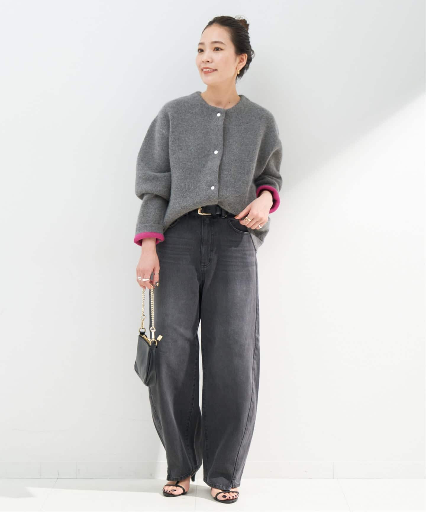 追加6》2層スムース編みニットブルゾン（カーディガン）｜B.C STOCK