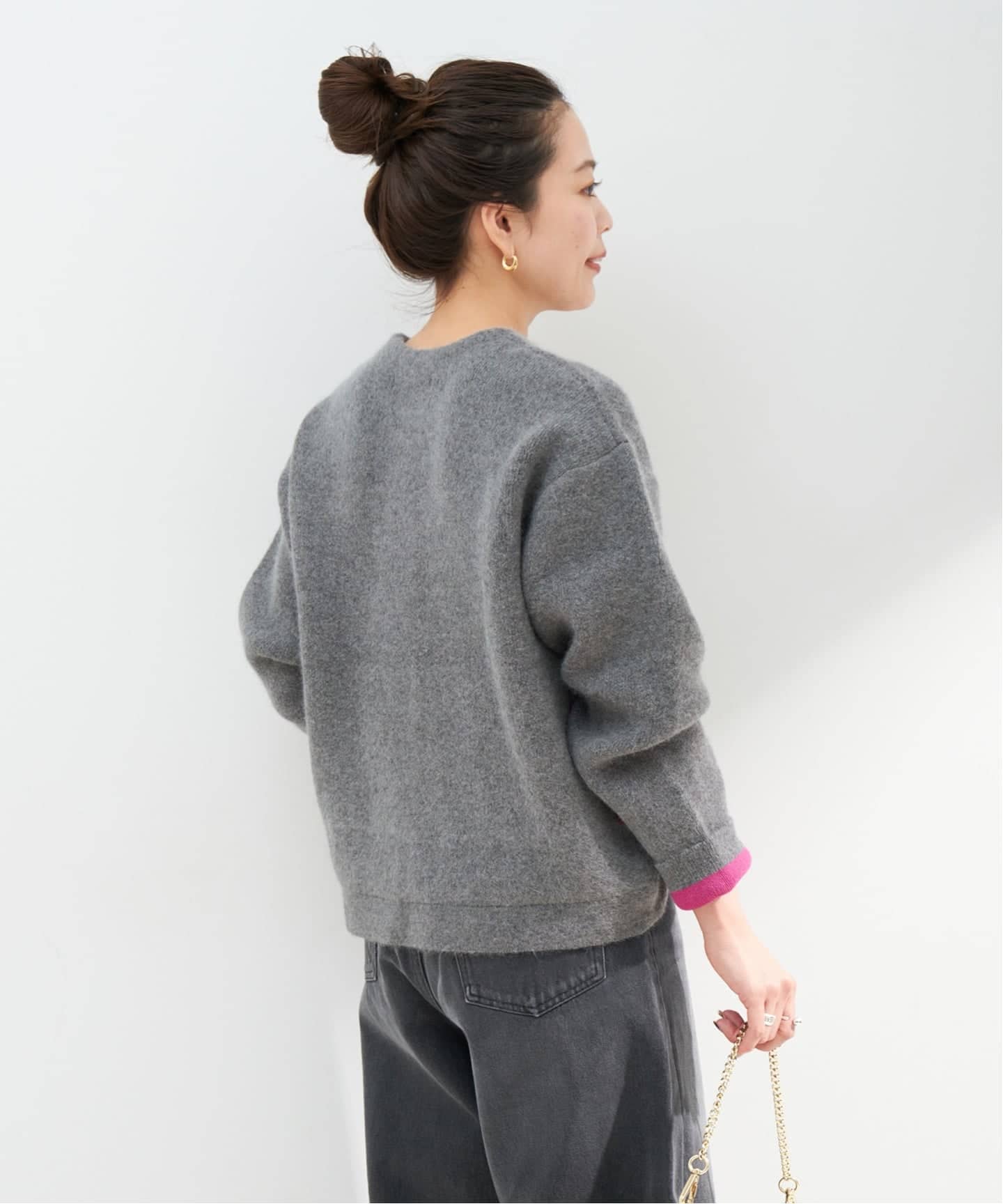 追加6》2層スムース編みニットブルゾン（カーディガン）｜B.C STOCK