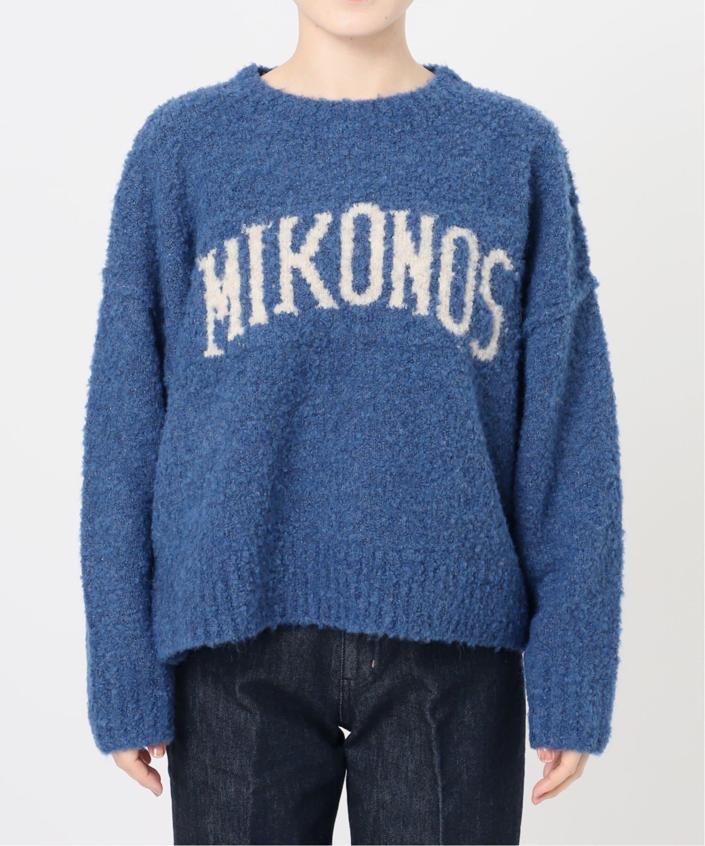 CLOCHE（クロッシェ） ブークレーロゴニット 前裾カーブ 着ると丸みがでる もこもこ ブークレーニット ロゴニット 軽い 楽天市場】CLOCHE（クロッシェ）ブークレーロゴニット 前裾