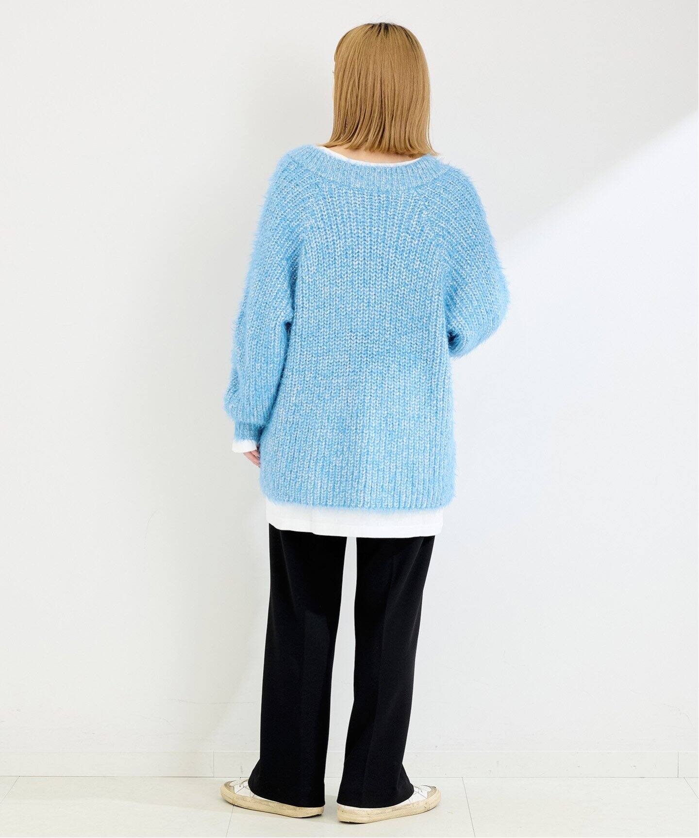 ラメリリーVネックプルオーバー（ニット／セーター）｜B.C STOCK（ベー