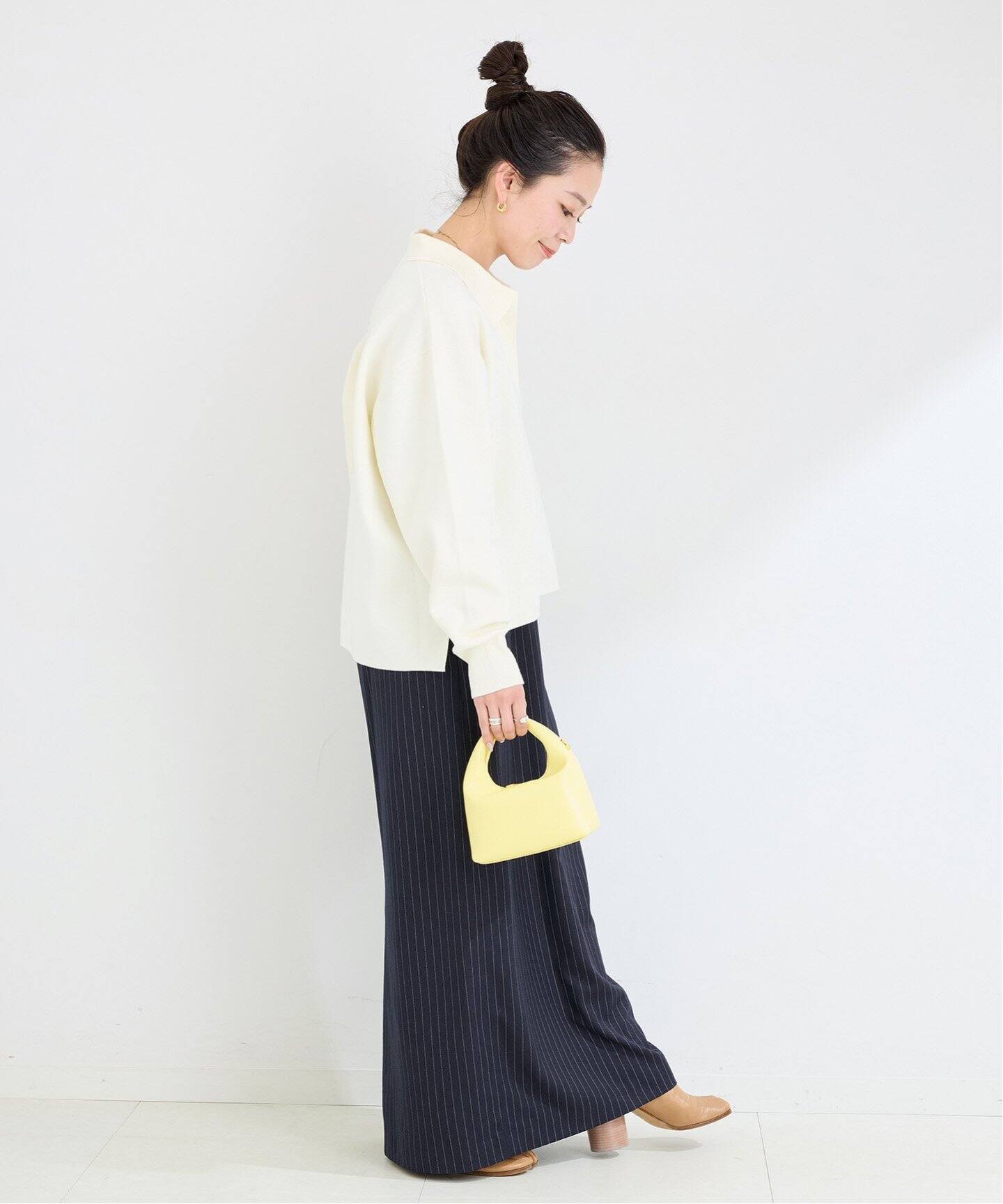 最終価格　美品　pelleq ペレック　襟付きニット　ホワイト　サイズ34 FUMIKA_UCHIDA - 最終価格 美品 pelleq ペレック 襟付きニット