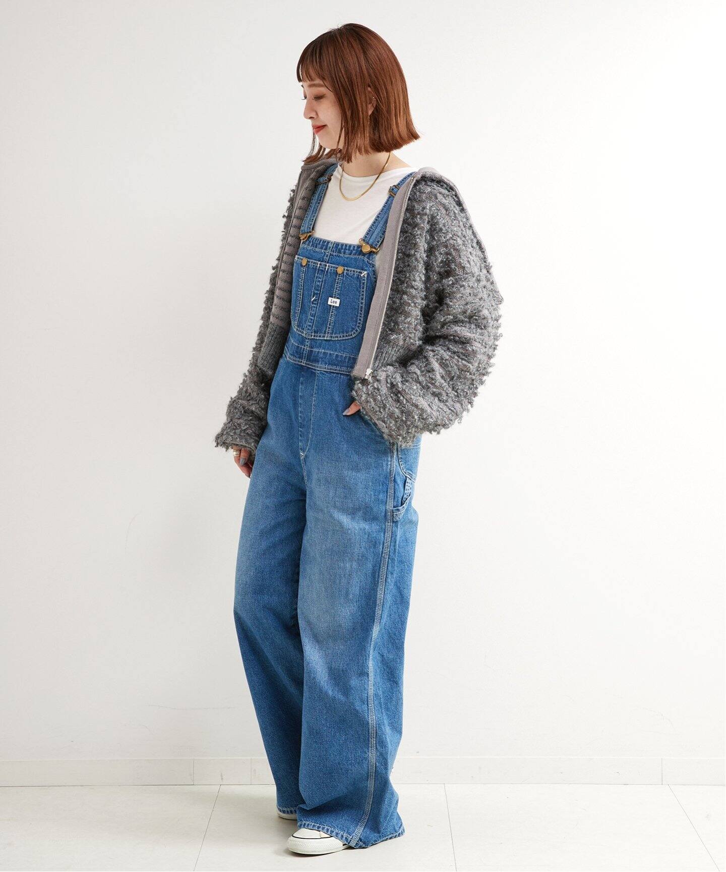 ループブークレーフードニットブルゾン（カーディガン）｜B.C STOCK