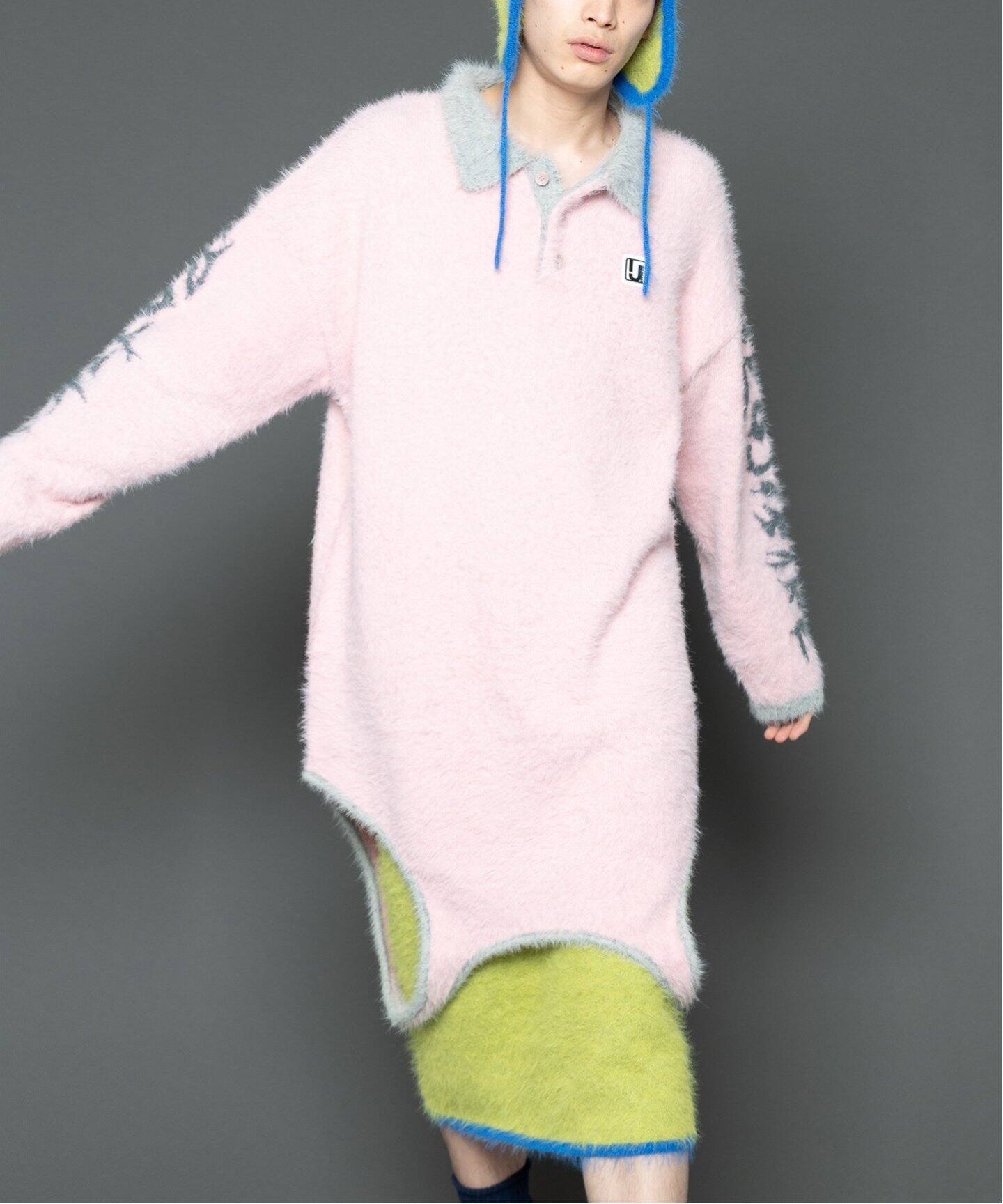 irojikake/イロジカケ FLUFFY RUGBY SHIRT SUPER LONG IG24AWKT19 
