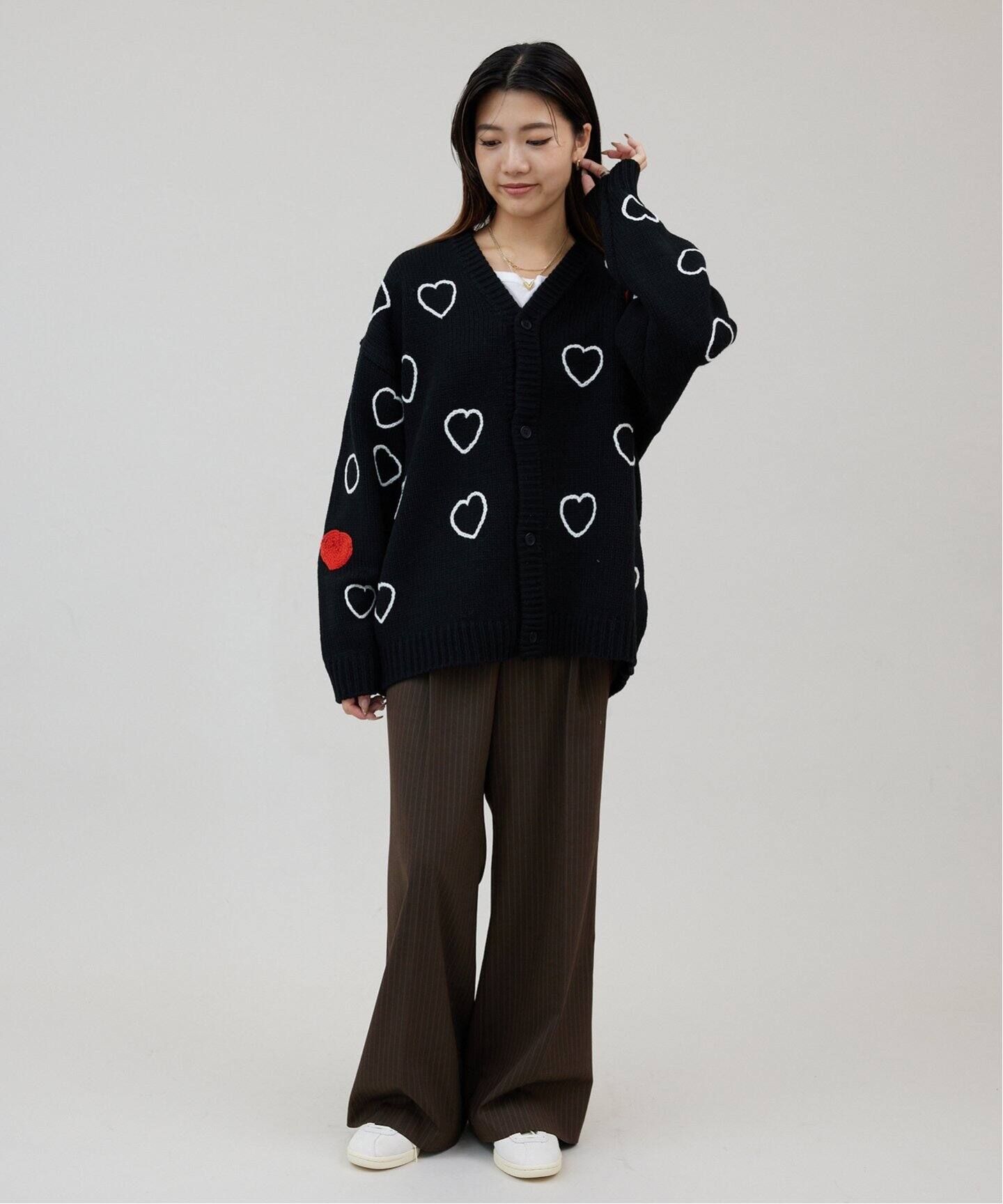 ChahChah /チャーチャー HAPPY HEARTFULL CARDIGAN（ニット／セーター 