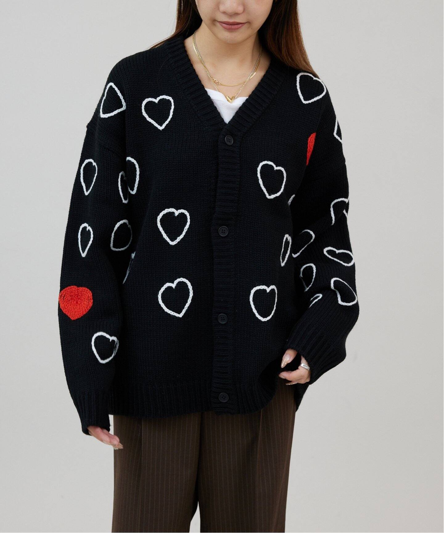ChahChah /チャーチャー HAPPY HEARTFULL CARDIGAN（ニット／セーター 
