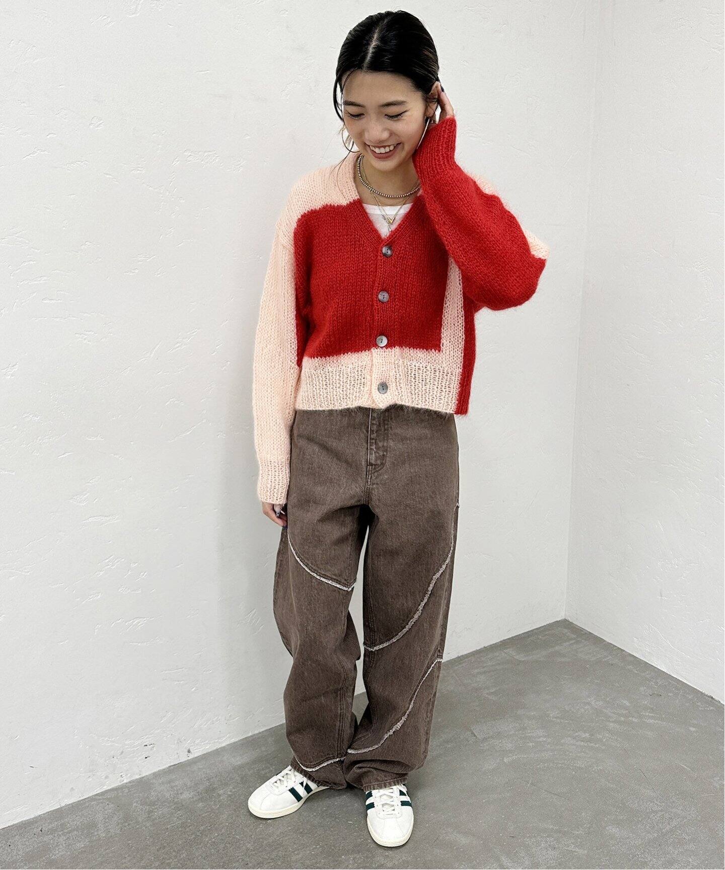 NOMA t.d. / ノーマティーディー ハンドニットモヘア混カーディガン 