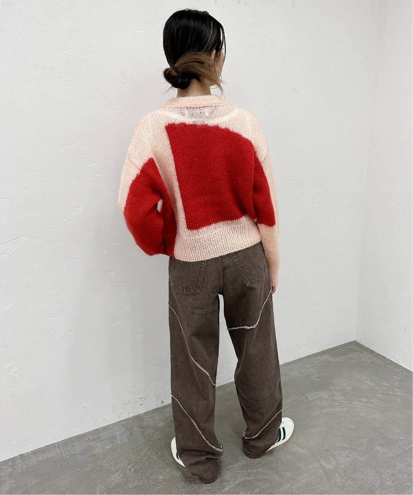 NOMA t.d. / ノーマティーディー ハンドニットモヘア混カーディガン 