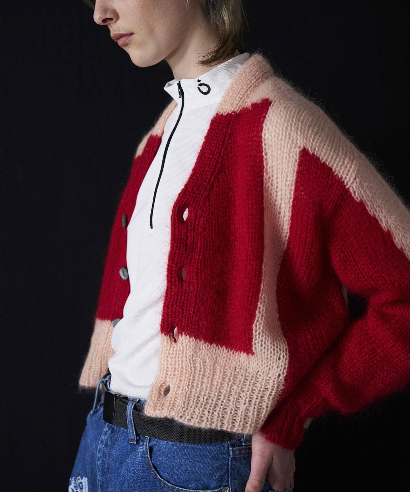 NOMA t.d. / ノーマティーディー ハンドニットモヘア混カーディガン 