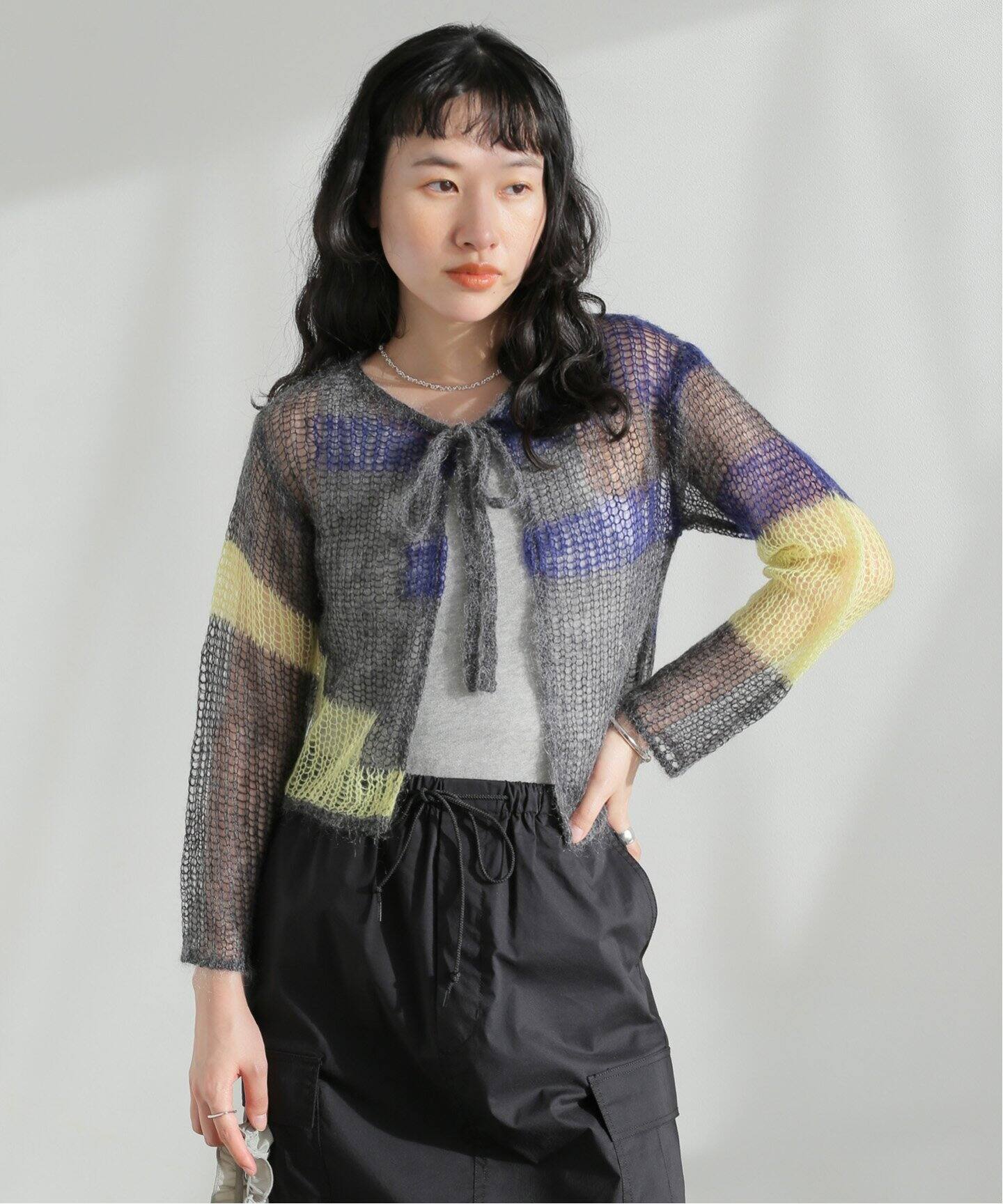 soduk / スドーク patchwork knit cardigan（カーディガン）｜JOINT 