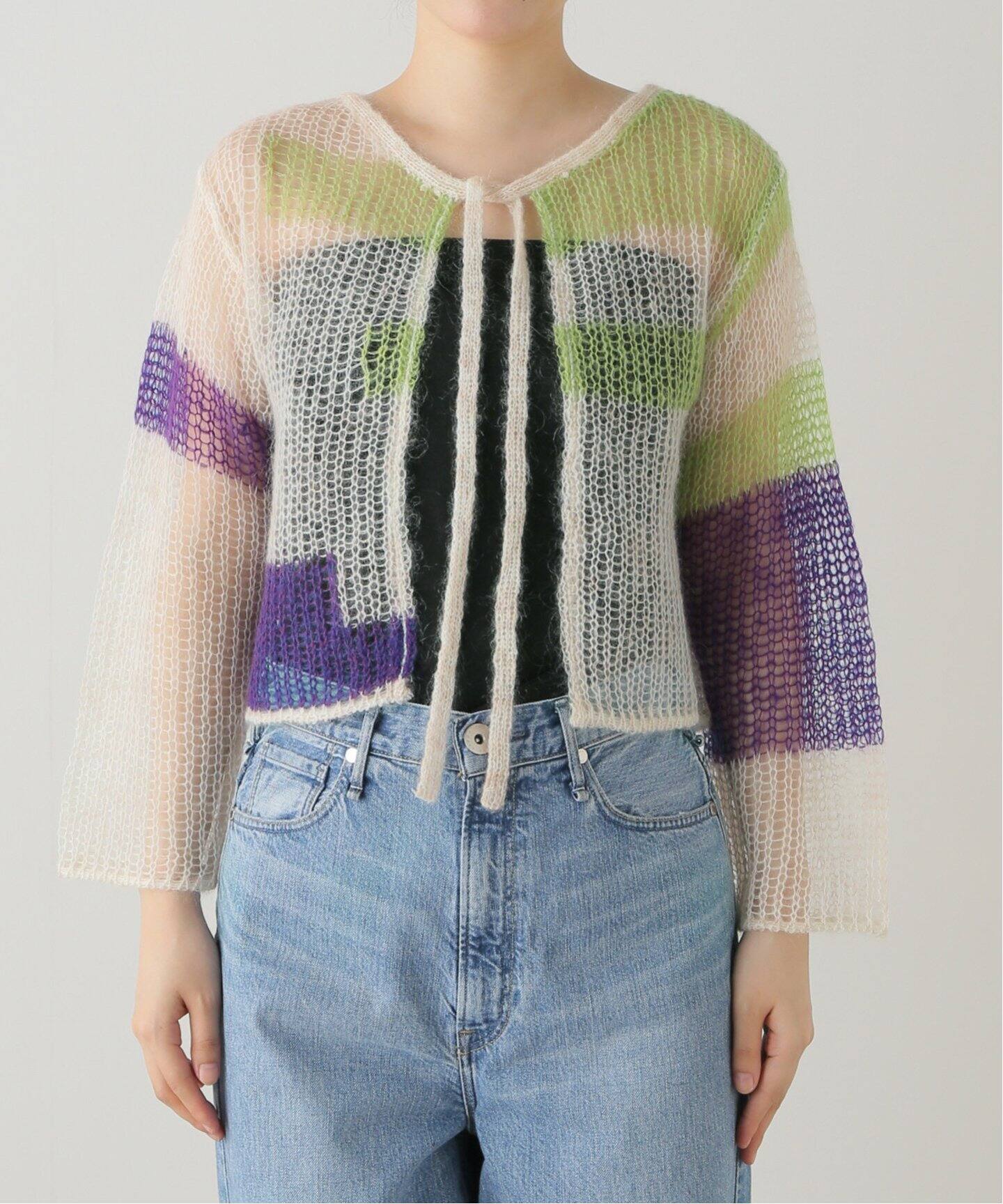 soduk / スドーク patchwork knit cardigan（カーディガン）｜JOINT 