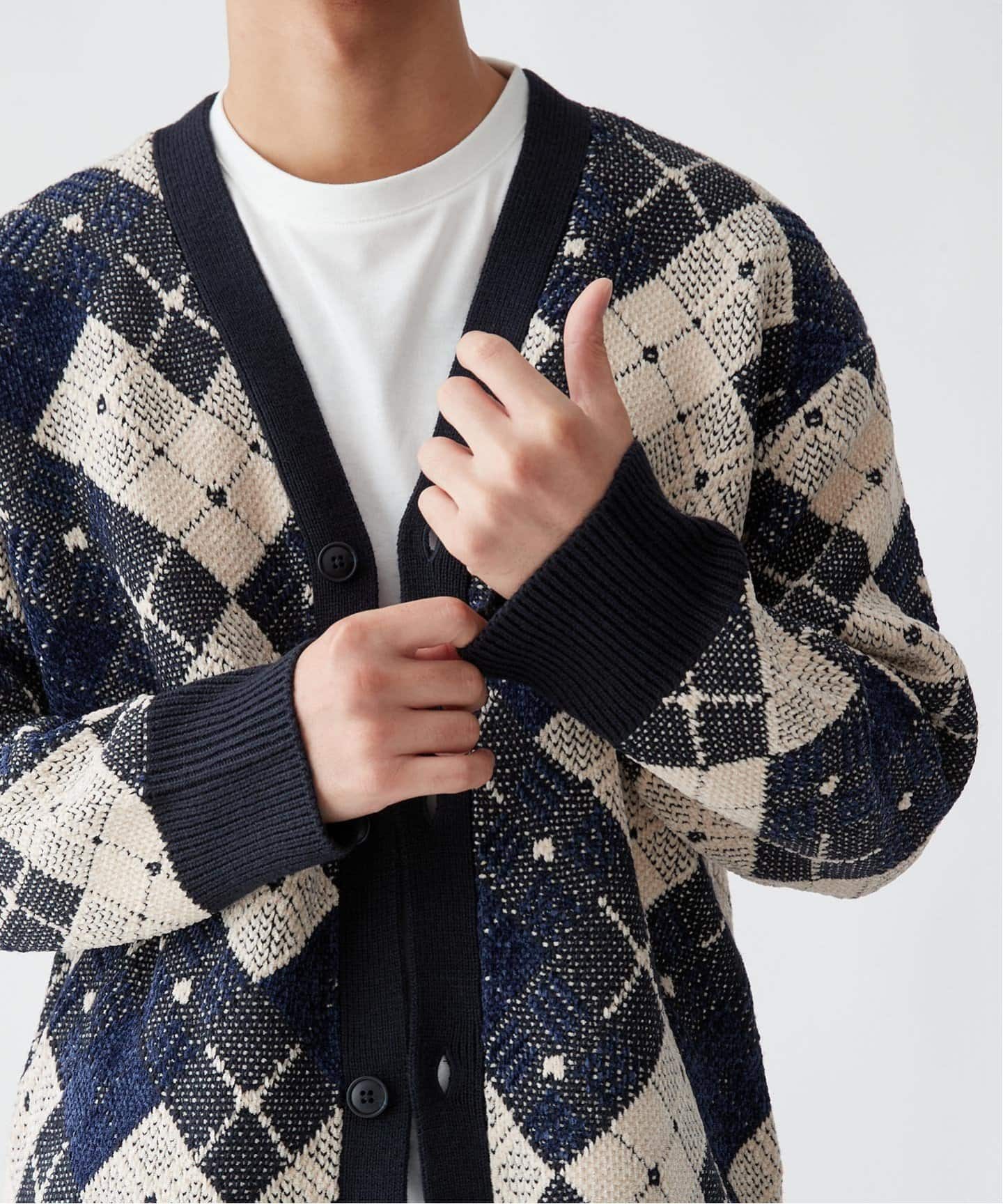 CRH MALL ジャガードカーディガン（カーディガン）｜B.C STOCK（ベー