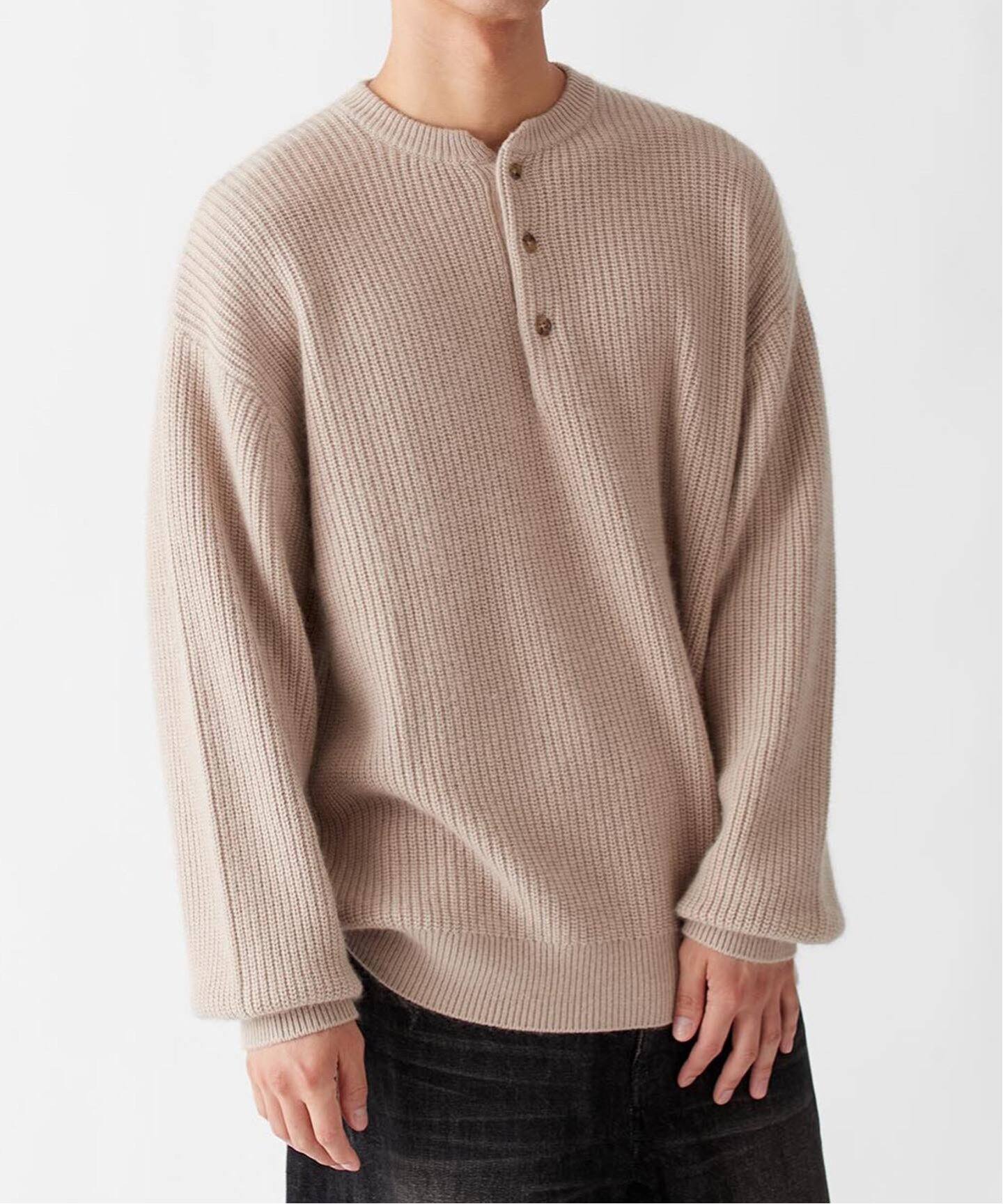 SALE／30%OFF】【ThatsthaT】ハンドカウチンセーター 当たれ B.C STOCK  