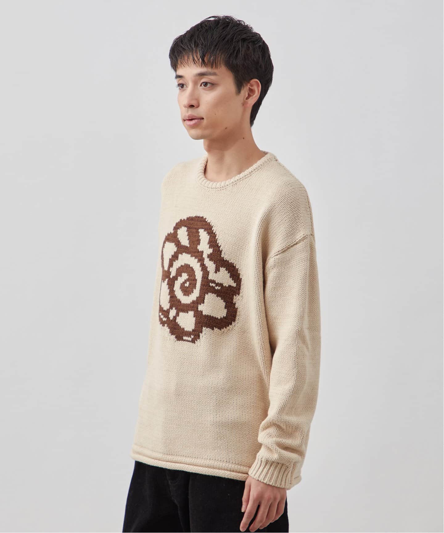 最新作 devereux golf ニットセーター チェッカー クルーネック DEVEREUX GOLF セーター ニット 18Gエッセンシャルニットクルー