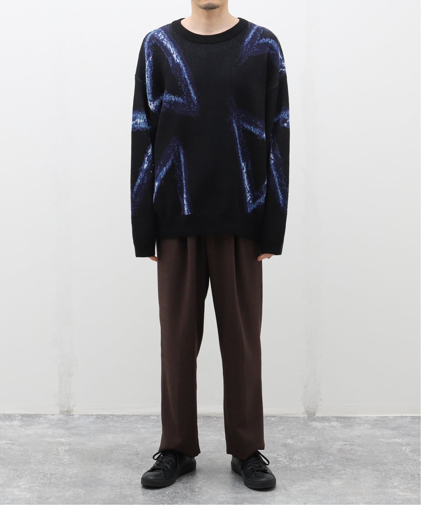 PAINTED Tri. JACQUARD クルーネック（ニット／セーター）｜B.C