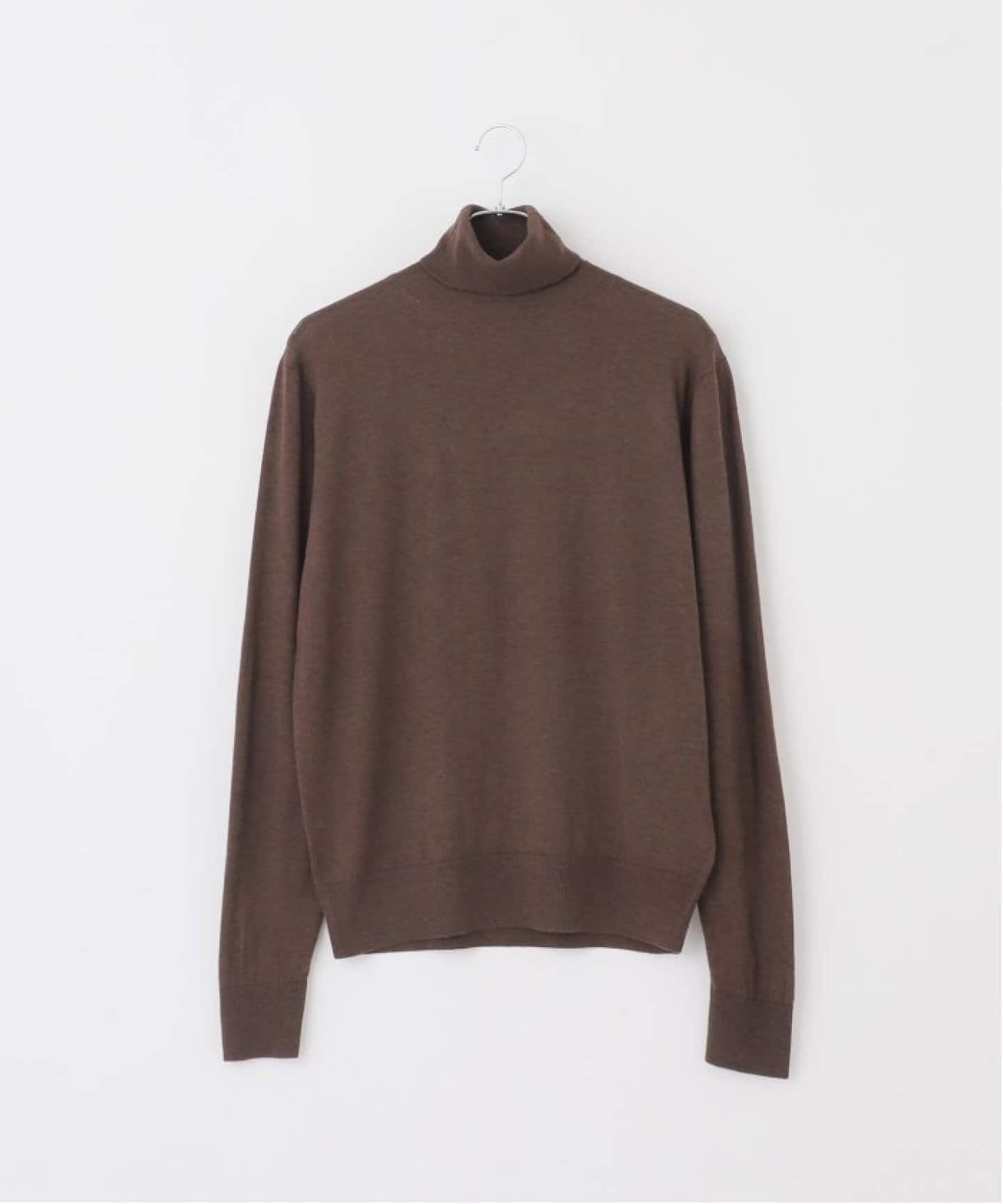 WOOL BLEND YARN タートルネックニット