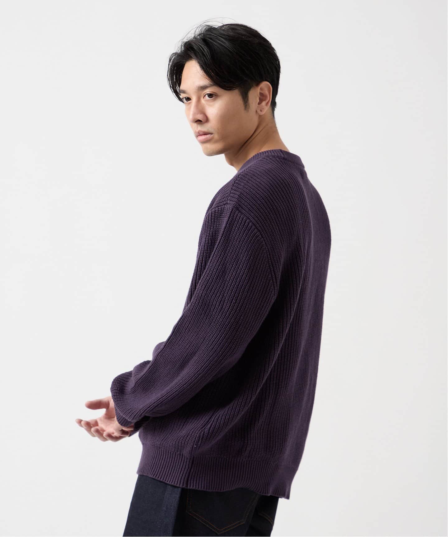 WASHABLE RIB コットンニット（ニット／セーター）｜B.C STOCK