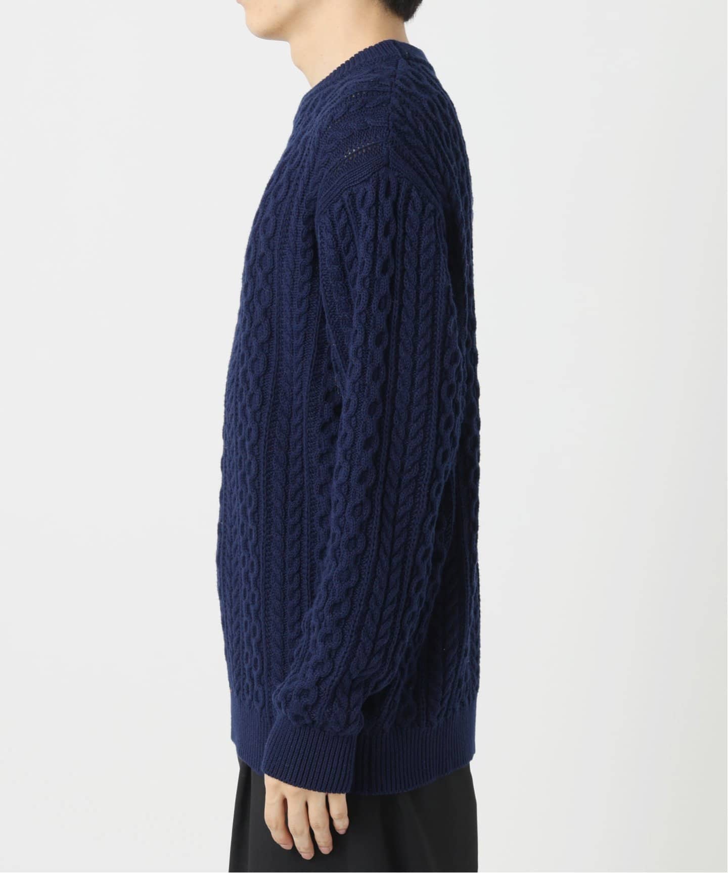 trader bay フィッシャーマンセーター コットンセーター 肉厚 XL 白 Carraig Donn フィッシャーマンセーター MADE IN IRELAND 表記M - 古着