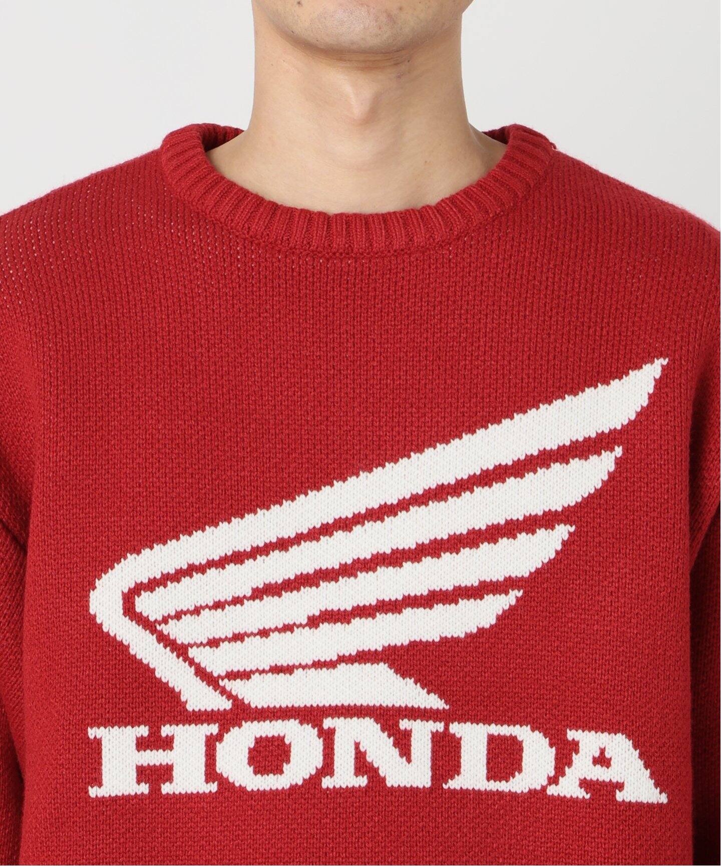 HONDA / ホンダ】別注 ロゴジャガードクルーネックニット（ニット 