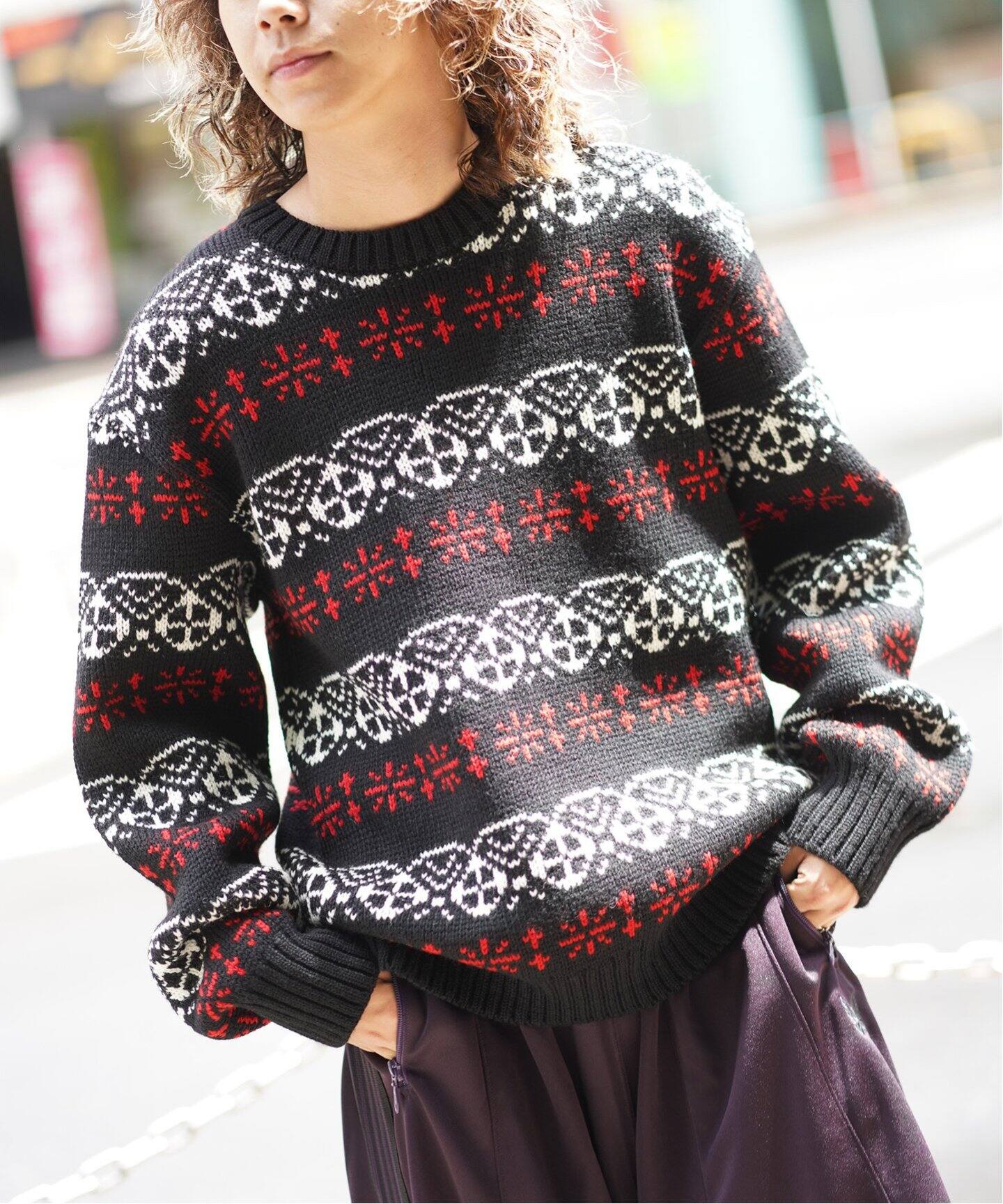 NEEDLES / ニードルズ Crew Neck Sweater - Nordic（ニット／セーター 
