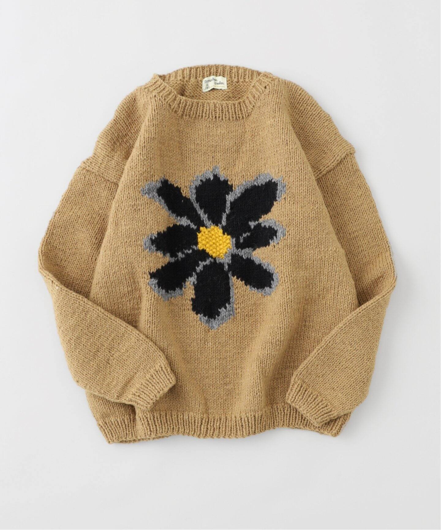 MacMahon Knitting Mills 】 +【Niche.】 Crew Neck Knit-Flower 