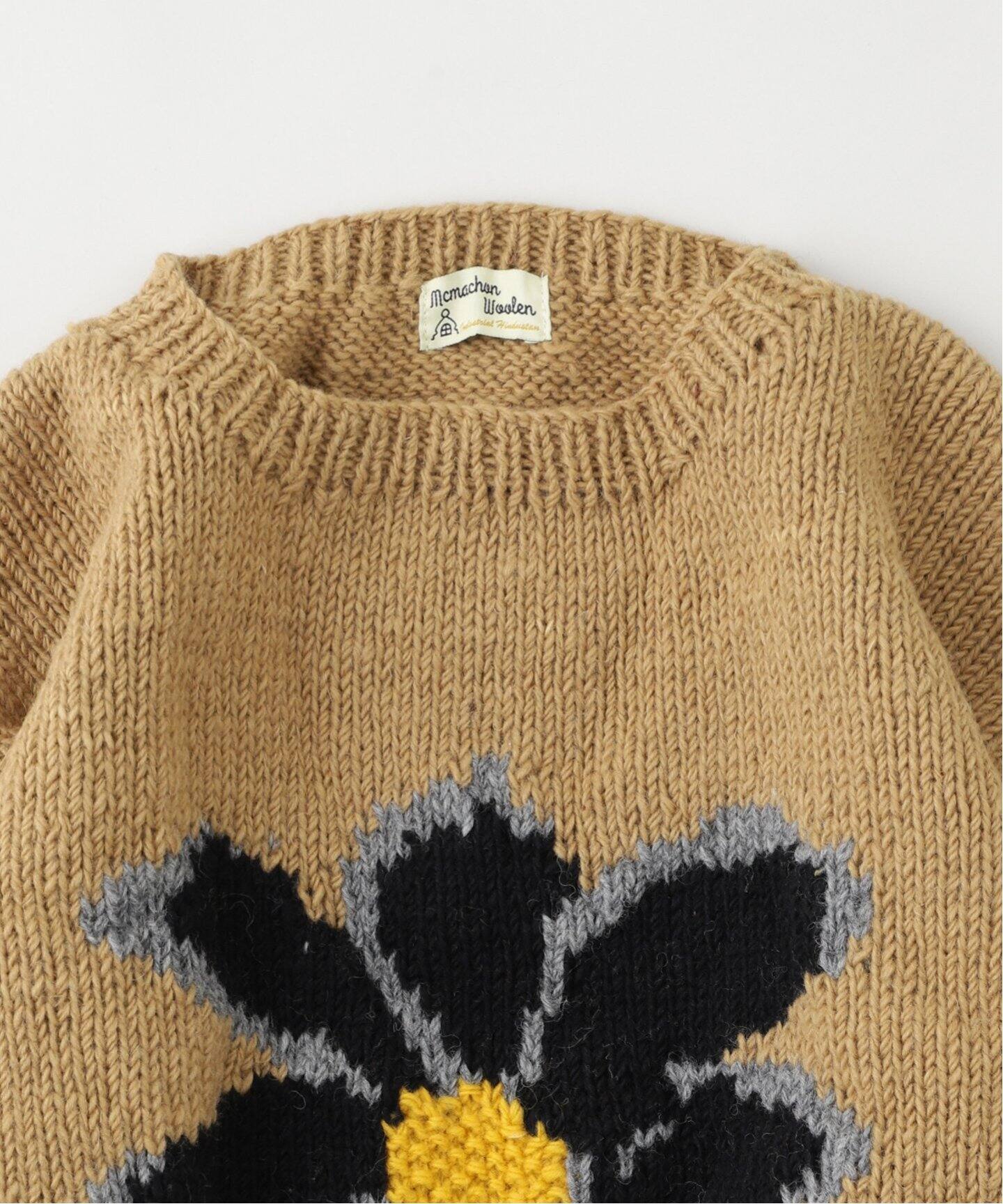MacMahon Knitting Mills 】 +【Niche.】 Crew Neck Knit-Flower 