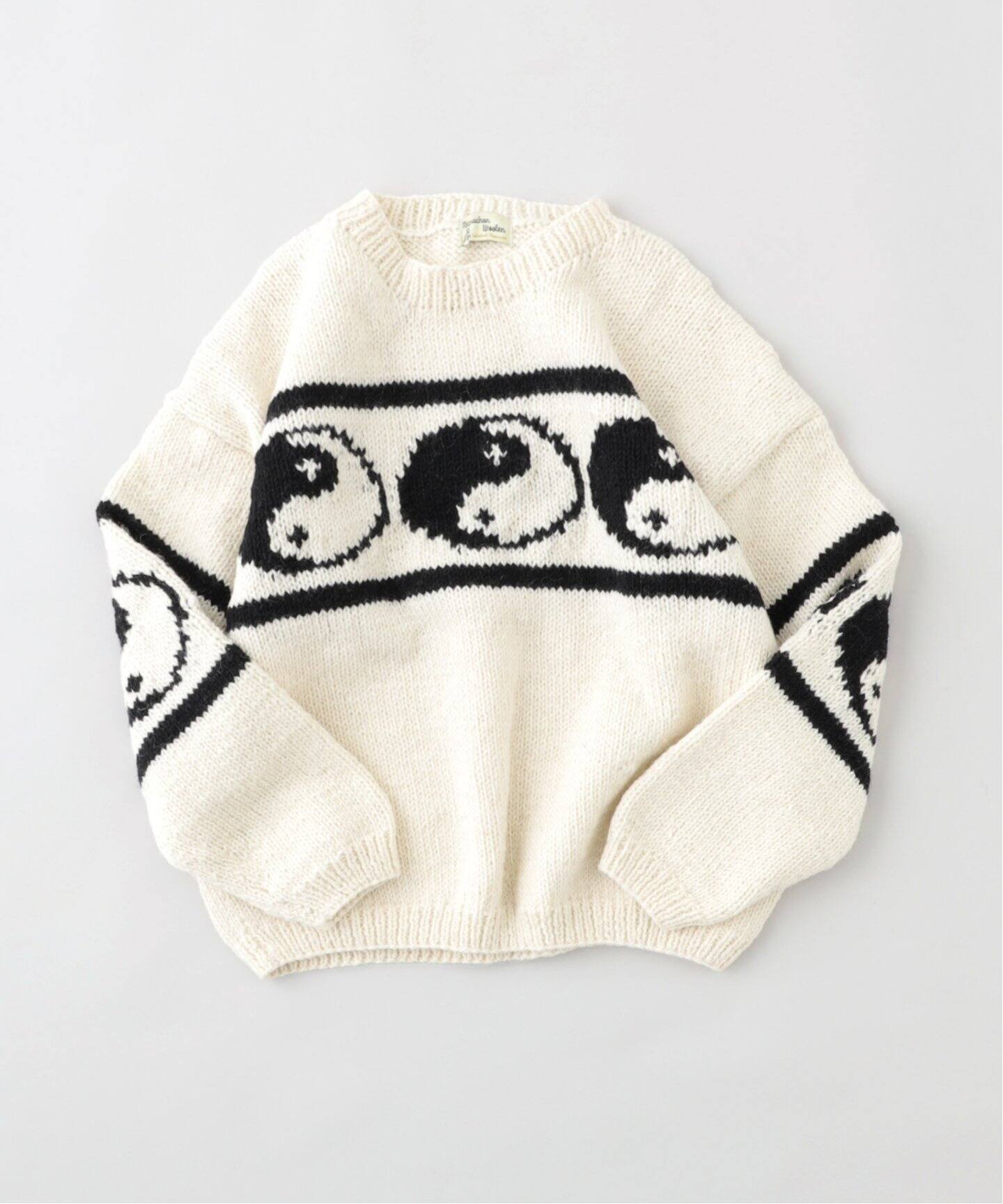MacMahon Knitting Mills 】 +【Niche.】 Crew Neck Knit-Line YinYan 