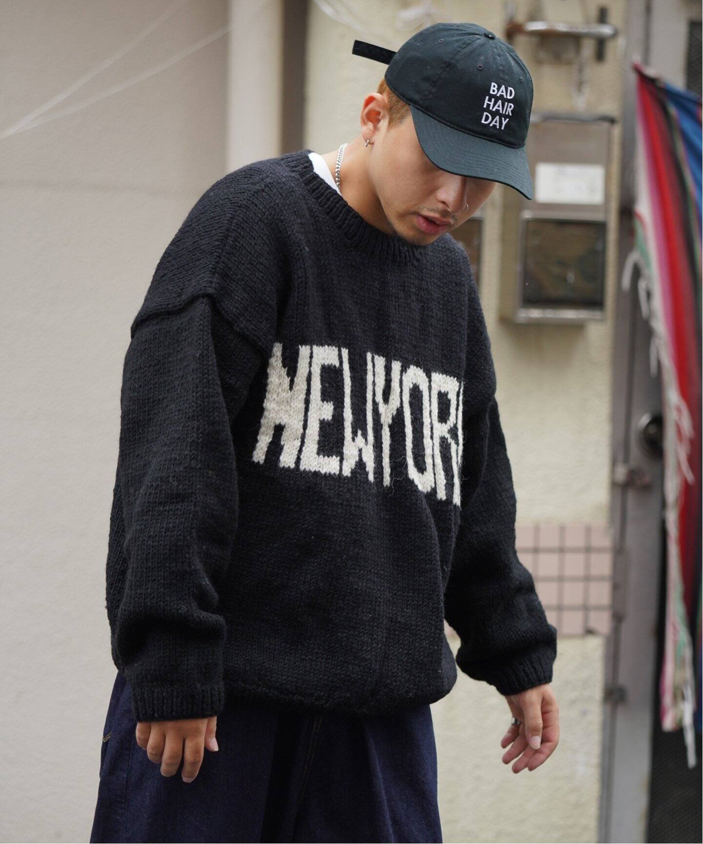MacMahon Knitting Mills 】 +【Niche.】 Crew Neck Knit-NEW YORK 