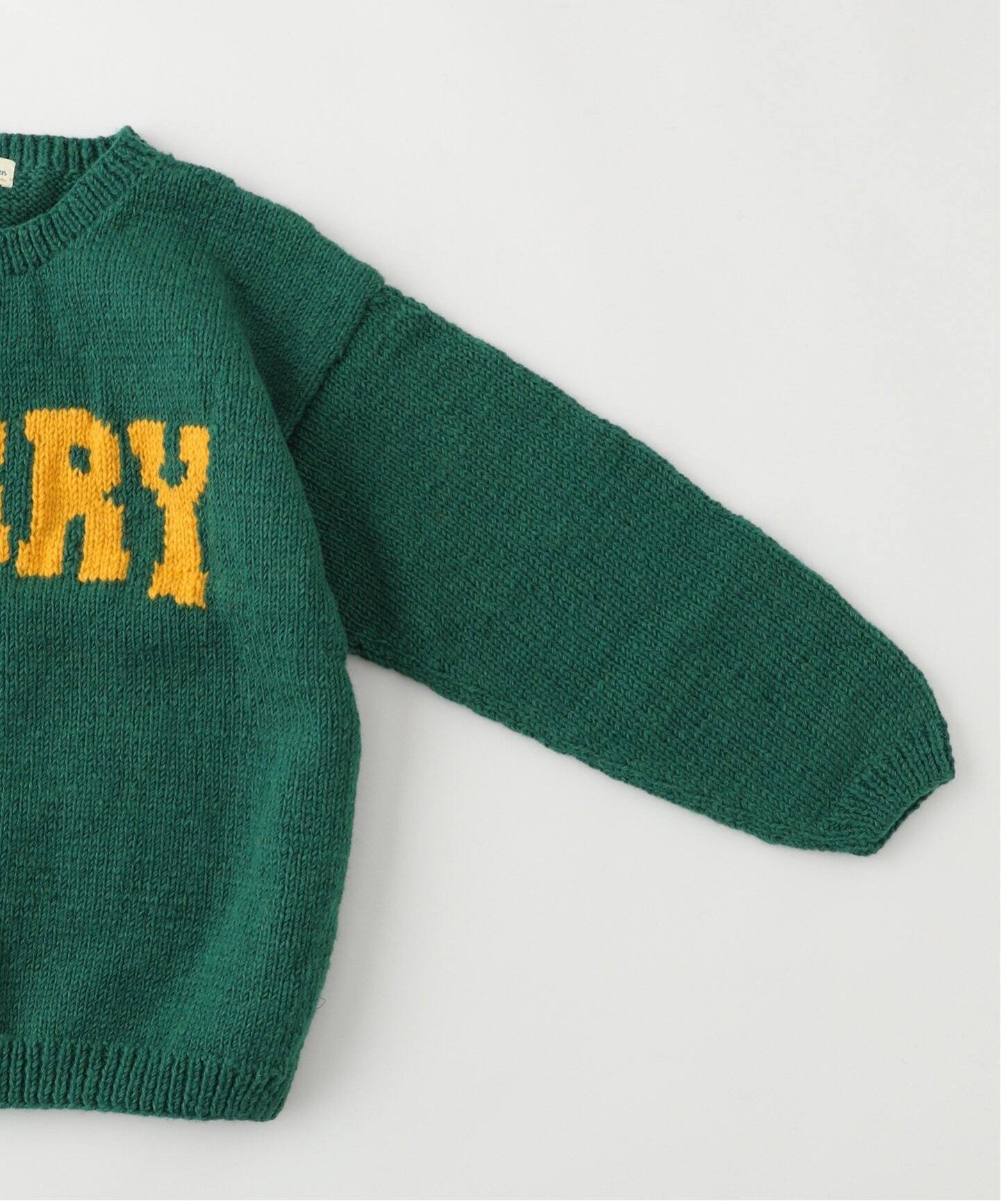 MacMahon Knitting Mills 】 +【Niche.】 Crew Neck Knit-GREEN CURRY 