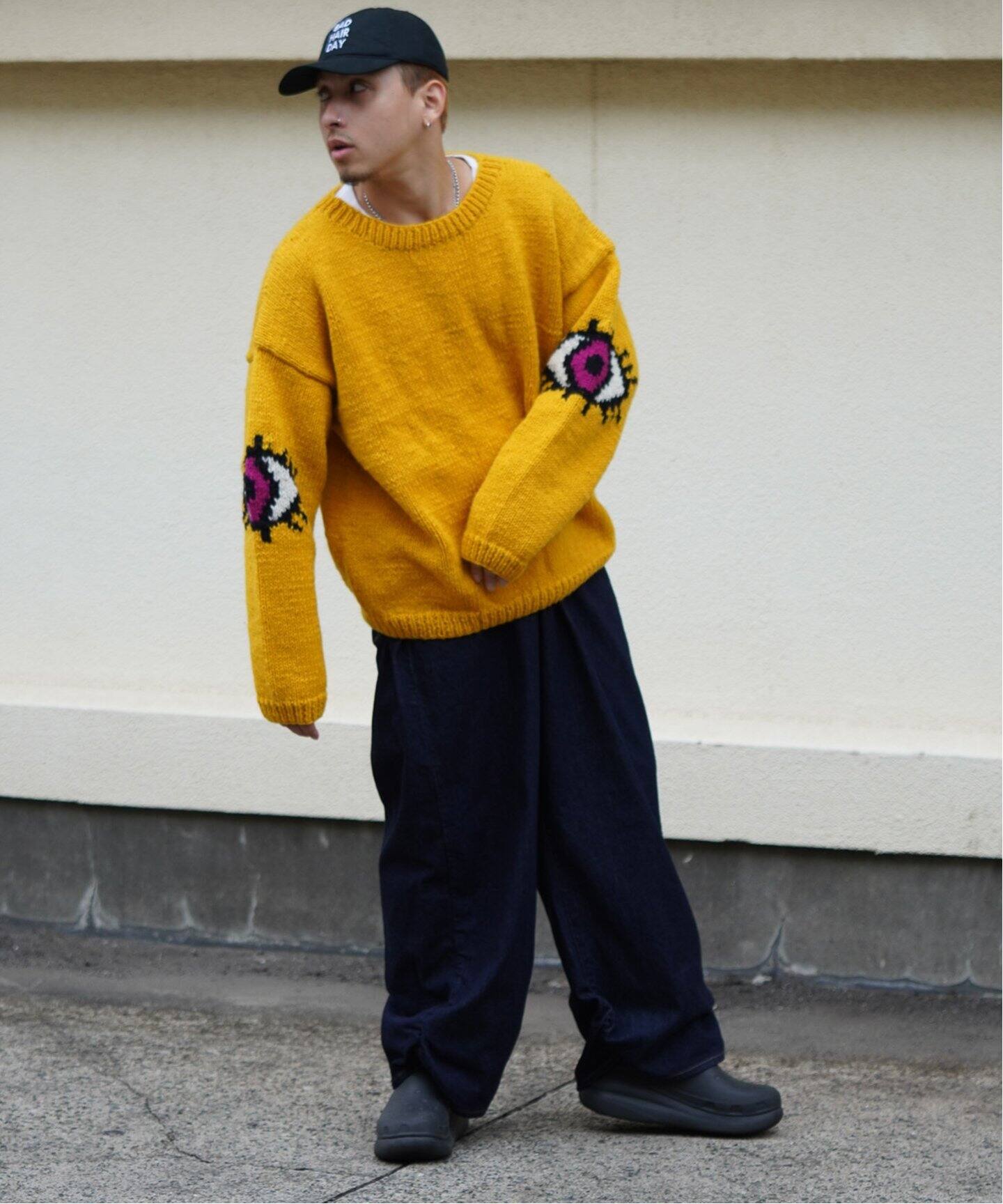 MacMahon Knitting Mills 】 +【Niche.】Crew Neck Knit-Eyes（ニット 