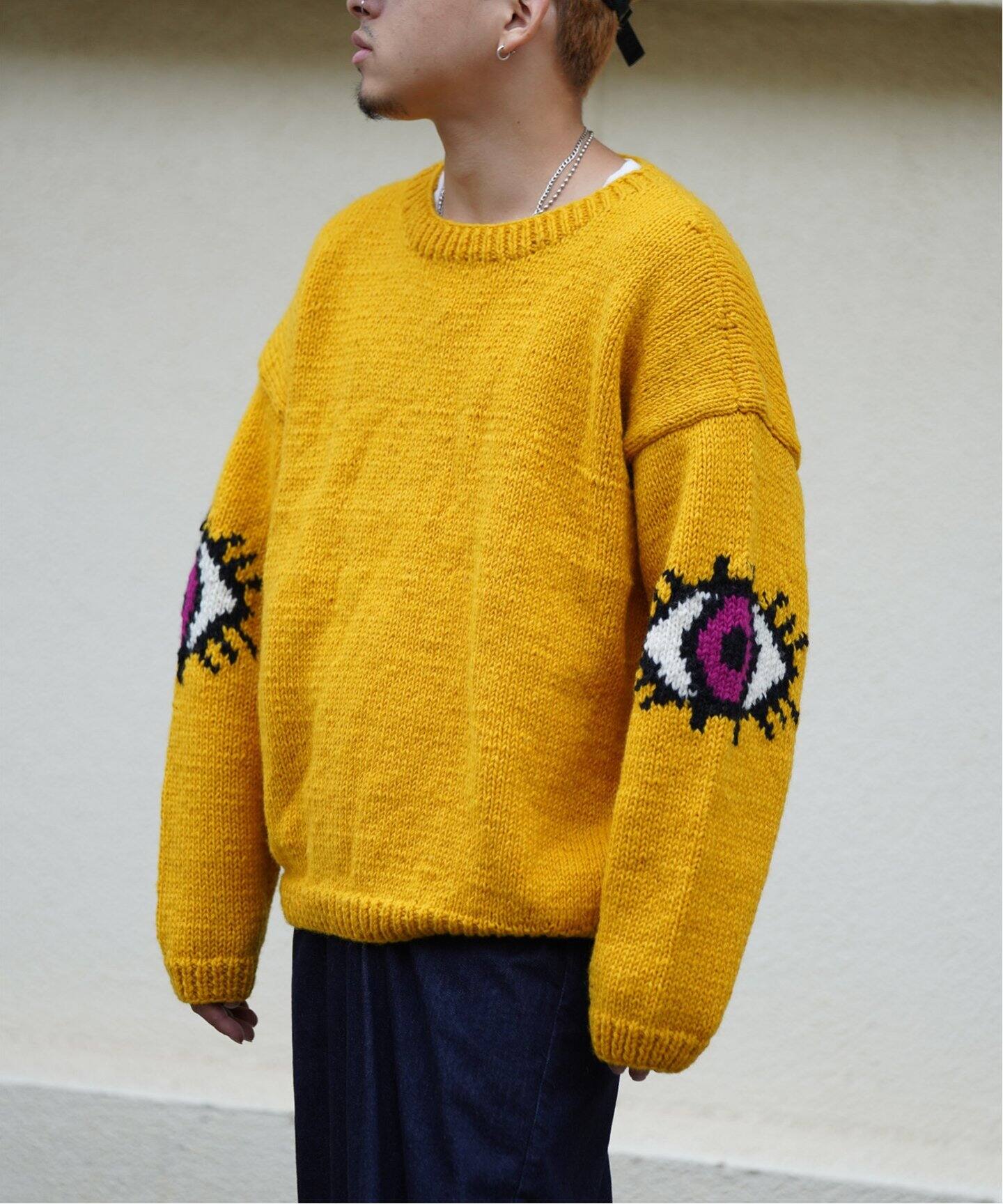 MacMahon Knitting Mills 】 +【Niche.】Crew Neck Knit-Eyes（ニット 