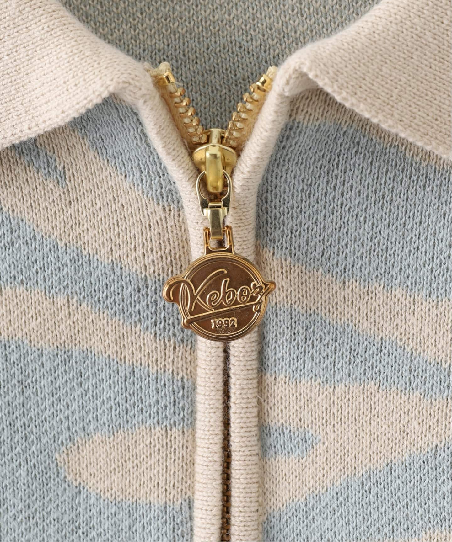 KEBOZ ZEBRA KNIT S/S POLOSHIRT（ニット／セーター）｜B.C