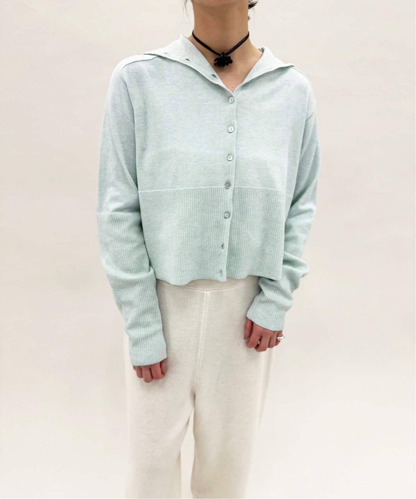 追加》【Hella/ヘラ】別注 HIGHNECK KNIT CARDIGAN（カーディガン  