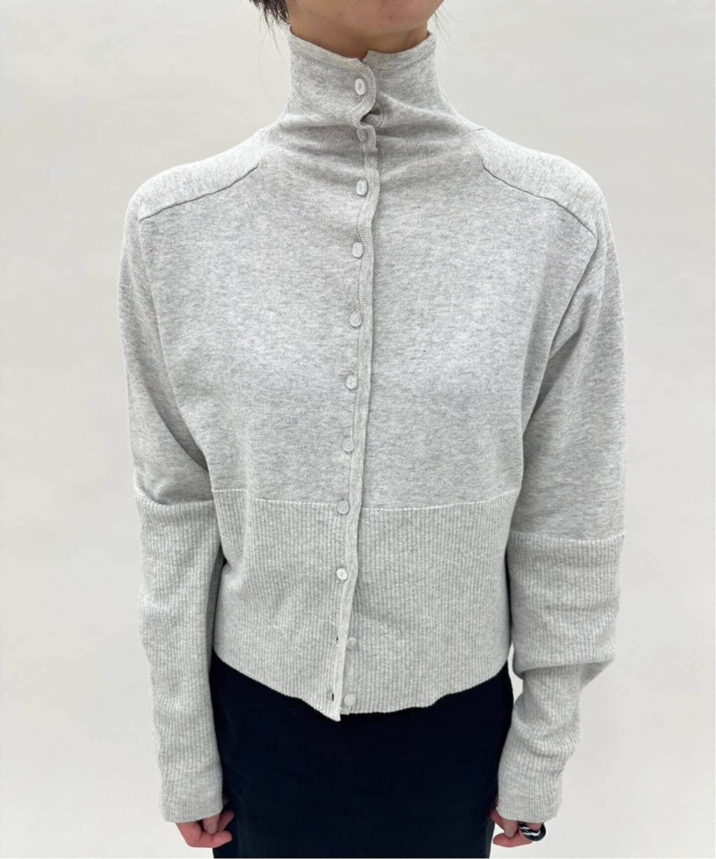 追加》【Hella/ヘラ】別注 HIGHNECK KNIT CARDIGAN（カーディガン  