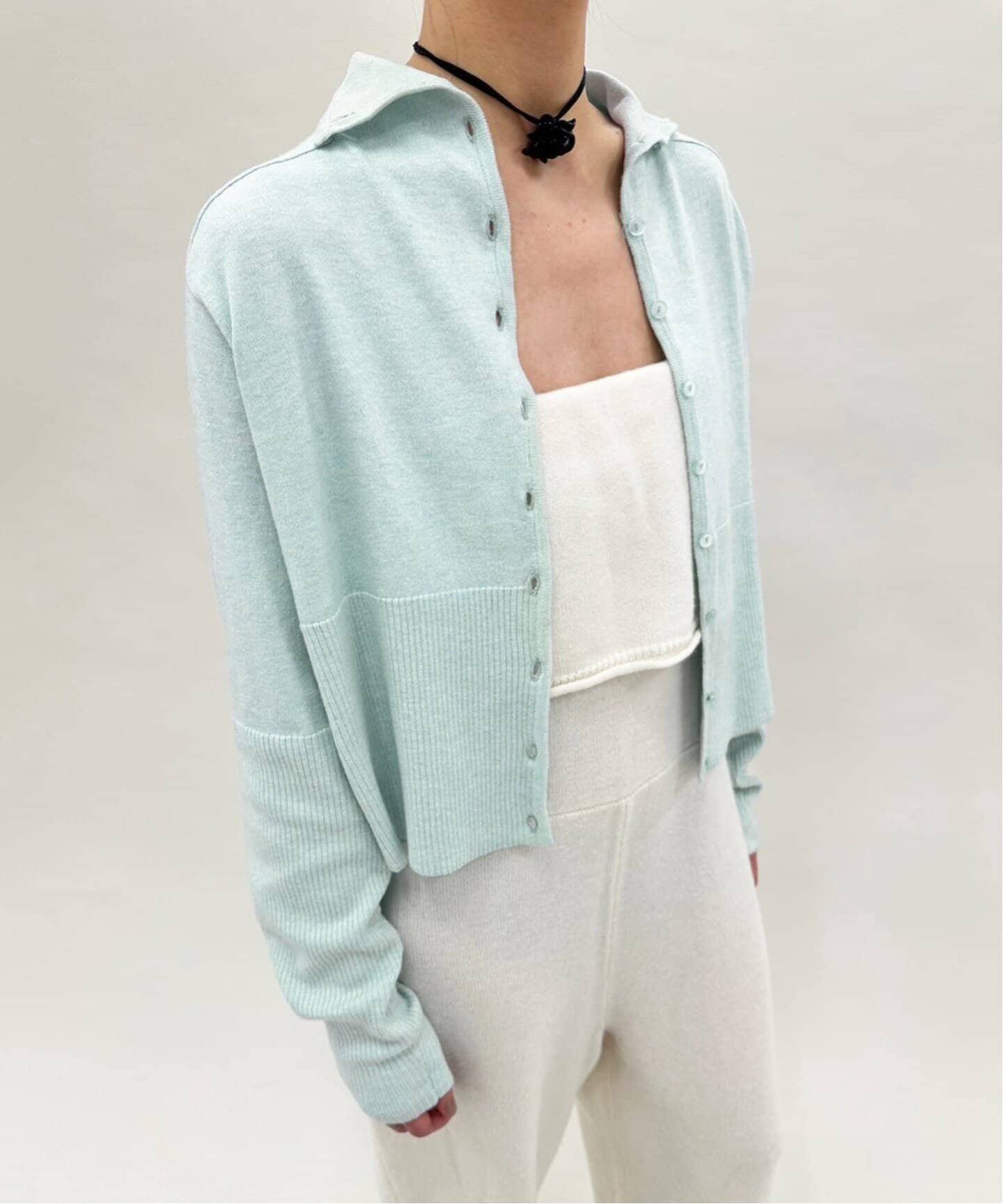 追加》【Hella/ヘラ】別注 HIGHNECK KNIT CARDIGAN（カーディガン  