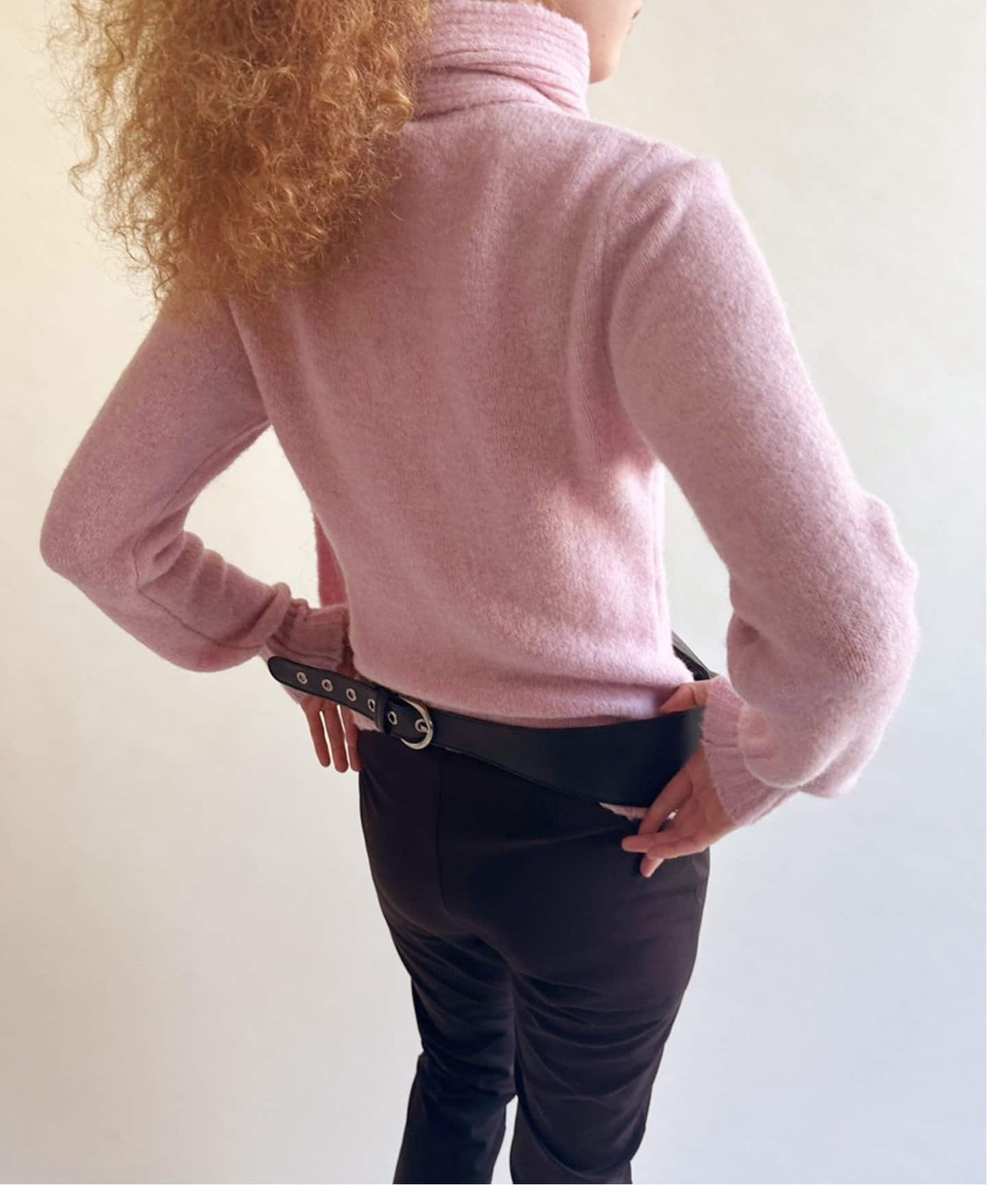 マーカスルファー　ニット　ピンク　メッセージ gimaguas/ギマガス】SCARF KNIT（ニット／セーター）｜EDIT.FOR