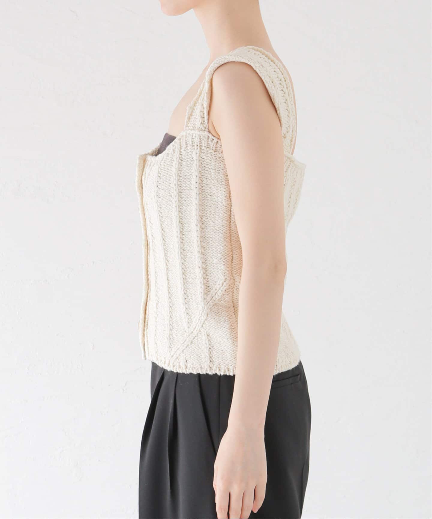 【完売商品】エディットフォールル　VERSO/ヴェルソ VERSO/ヴェルソ】Square Neck Knit（ニット／セーター）｜EDIT