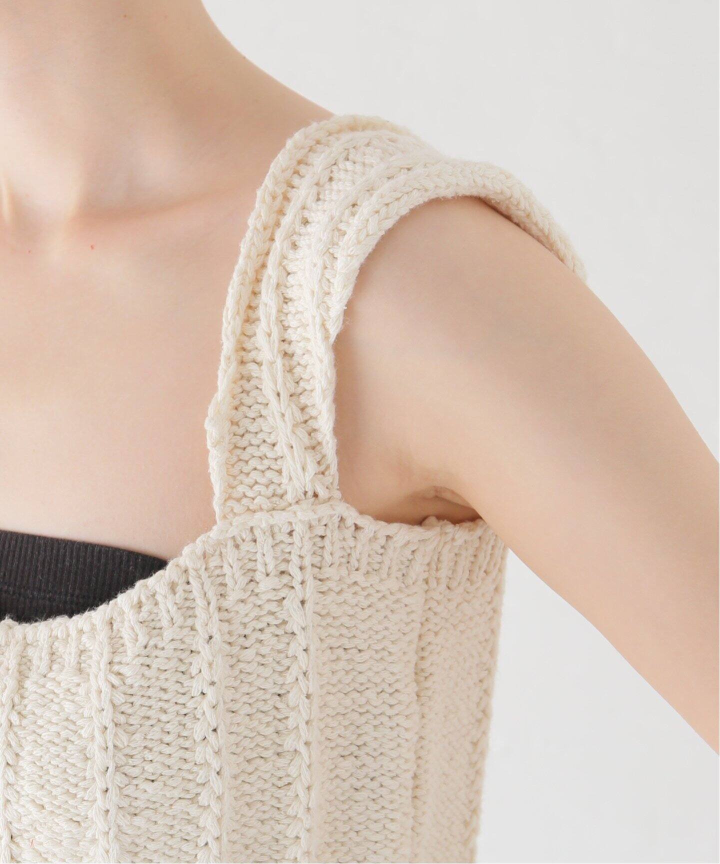 【完売商品】エディットフォールル　VERSO/ヴェルソ VERSO/ヴェルソ】Square Neck Knit（ニット／セーター）｜EDIT