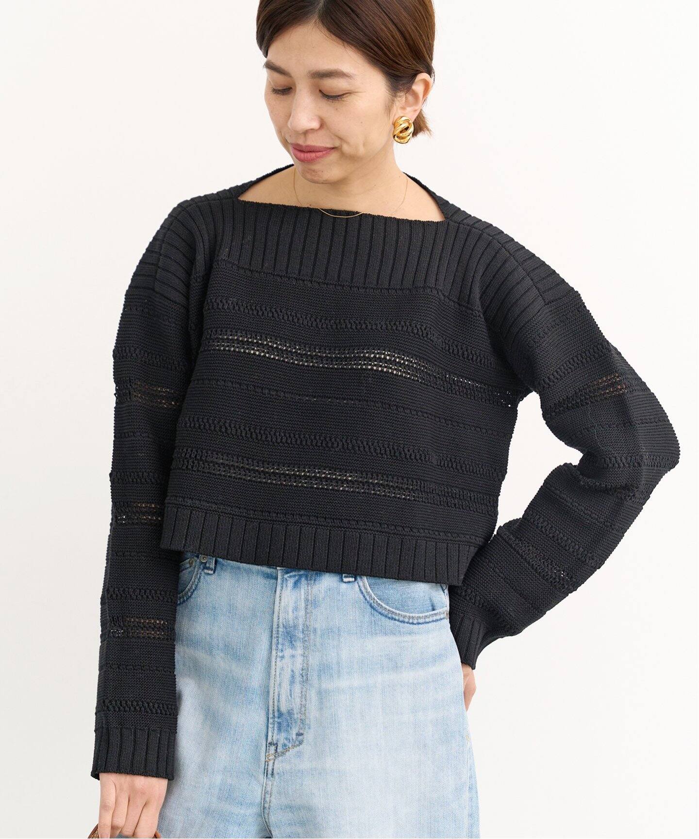 デザインボーダープルオーバー（ニット／セーター）｜IENA（イエナ）の  