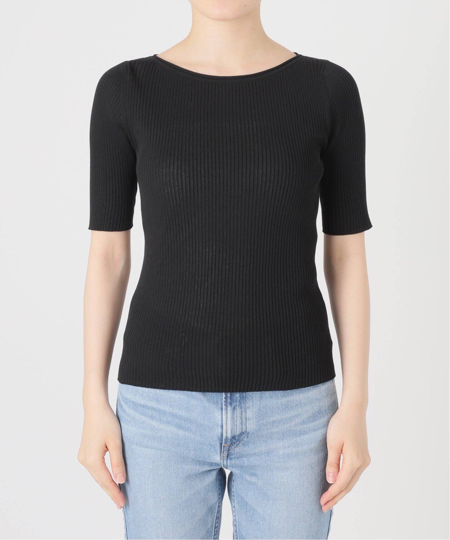 シアーリブボートネックプルオーバー（ニット／セーター）｜IENA  