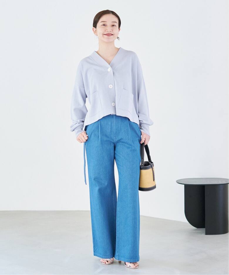 追加》ドライコットン Vネックカーディガン（カーディガン）｜IENA  