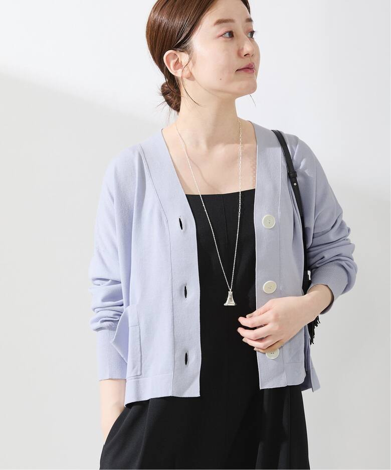 追加》ドライコットン Vネックカーディガン（カーディガン）｜IENA  