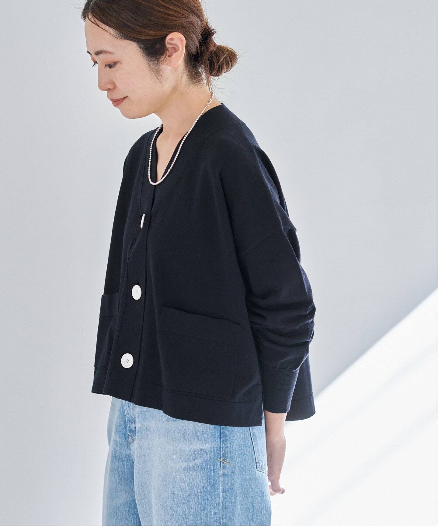 WEB限定/追加3》ドライコットン Vネックカーディガン（カーディガン  