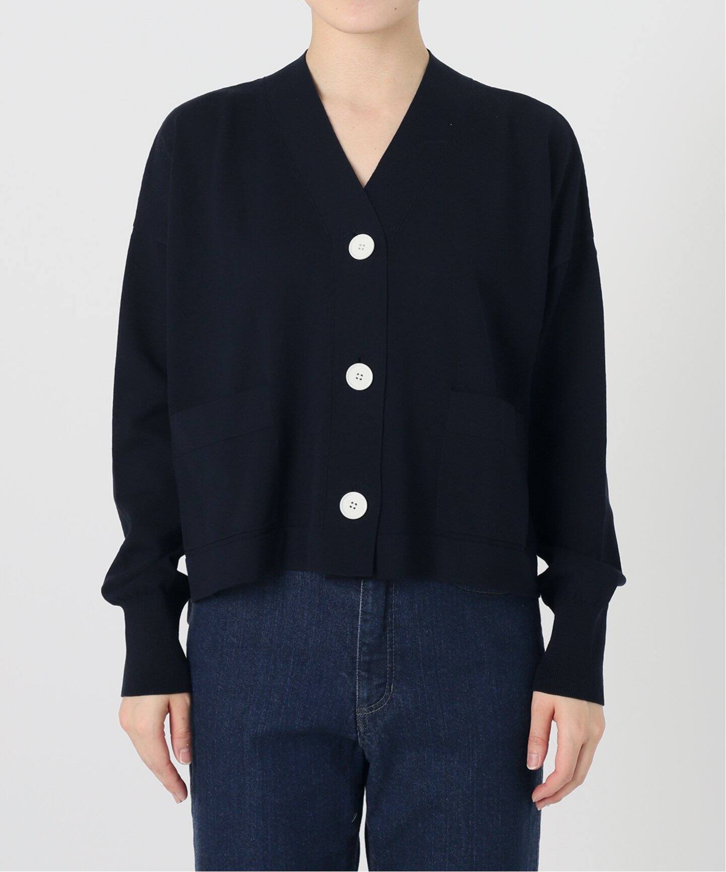 WEB限定/追加3》ドライコットン Vネックカーディガン（カーディガン  
