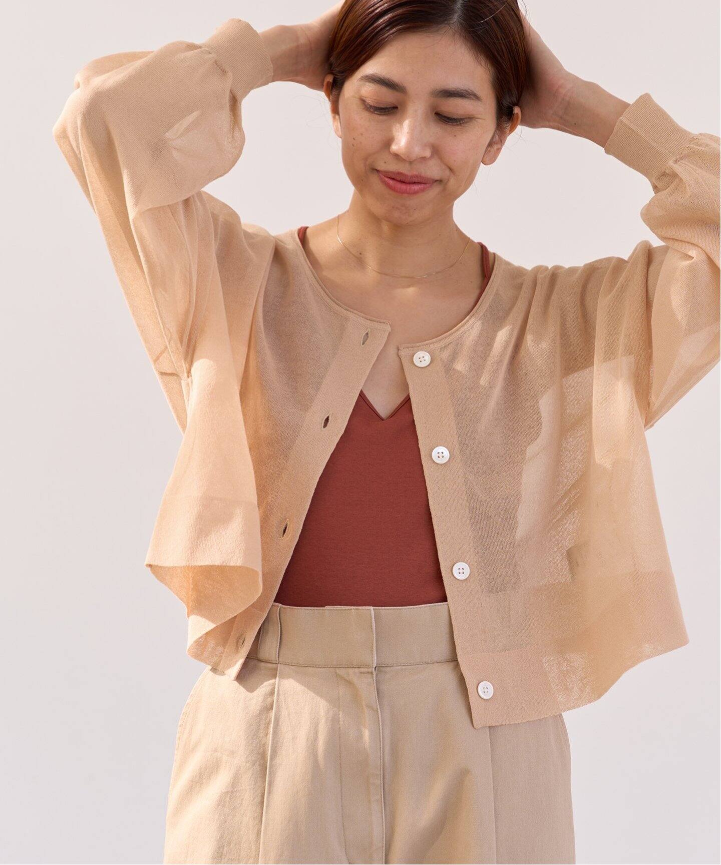 新品】【2024SS】IENA FILMY COTTON カーディガン シアー 新品イエナ